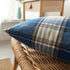 Jiuhong Cotton Linen Throw Pillow Covers Farmhouse Decor Checkers Plaids Square Cushion Case Home Decorative for Sofa Bedroom Car, 2 Pack (Navy, 1...