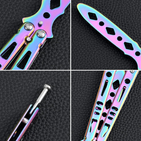 Practice Tool with Cool Color Design, Full Stainless Steel, Set of 3 Color (black&silver&colorful)...
