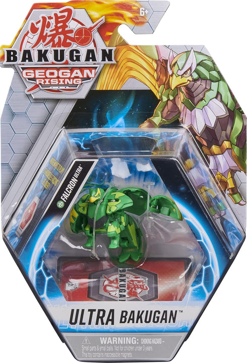 Bakugan Ultra, Falcron, 3-inch Tall Geogan Rising Collectible Action Figure and Trading Card...