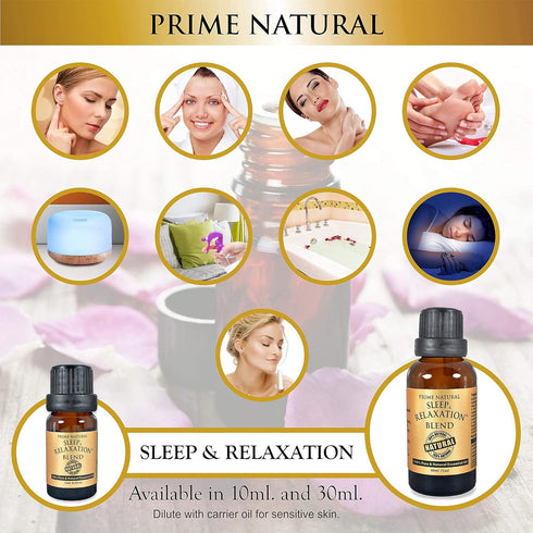 Sleep & Relaxation Essential Oil Blend 30ml/1oz - by Prime Natural - Made in USA - Pure Undiluted Therapeutic Grade - Aromatherapy Scents & Diffus...
