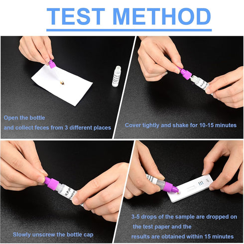 Helicobacter Pylori Test Kits, H. Pylori?h. Pylori Stool (Antigen) 10-15 Minutes of Quick Home Testing, The Result is Highly Accurate, Easy to Rea...