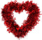 Ochine Tinsel Heart Wreaths Garland Valentines Day Red Heart Shaped Wreaths Decor Valentine Hanging Door Wall Wreath Wedding Wreaths for Valentine...