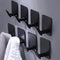 DELITON 8 Pack Adhesive Towel Hooks - Bathroom Towel Hooks/Wall Hooks for Hanging Coat Robe Stick on Bathroom or Kitchen Matte Black Stainless Ste...