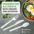 100% Compostable Spoons 60 Count Disposable Soup Spoons Heavy Duty Utensils Disposable Silverware Eco Friendly Flatware for Party Camping Picnics ...