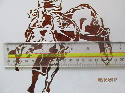 Cowboy Bullrider Logo Stencil Reusable 10 mm Mylar Laser Cut Stencil Arts and Crafts Material Scrapbooking for Airbrush Painting Drawing...