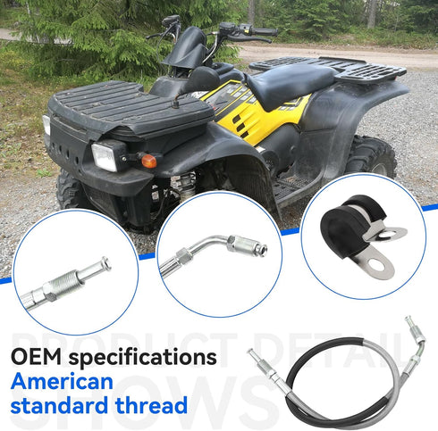 Front Left Brake Hose Line for Polaris Sportsman Magnum Trail Boss Trail Blazer Xplorer Xpress Scrambler Sport Xpedition Big Boss Diesel Worker 25...