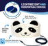 CozyPhones Over The Ear Headband Headphones - Kids Headphones Volume Limited with Thin Speakers & Super Soft Fleece Headband - Ivory Panda......