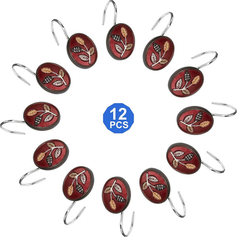 Popular Bath Aubury Collection, Shower Hooks, Burgundy...