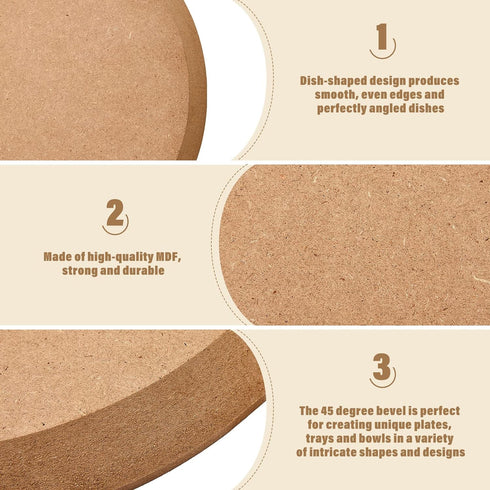 Sunnyray 8 Inches Round Pottery Mold for Clay Hand Building Ceramic Molds Ceramic and Pottery Tools Dish Plate Press Mold for DIY Pottery Making C...