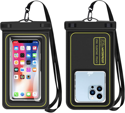 Waterproof Phone Pouch Pack - IPXFloating Waterproof Case with Lanyard for iPhone 15, Jet Ski, Paddle Board Accessories, Pelican Kayak Fishing Wat...