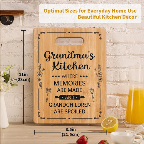 Grandma Gifts, Grandma Birthday Gifts - Unique Cutting Board - Best Gifts for Grandma from Grandchildren - Thoughtful Mothers Day Christmas Gifts ...