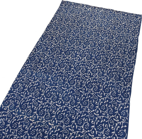 Trade Star 3 Yard Indigo Block Print Fabric for Dressmaking Indian Floral Print Fabric for Crafting 100% Cotton Fabric by The Yard Beautiful Dress...