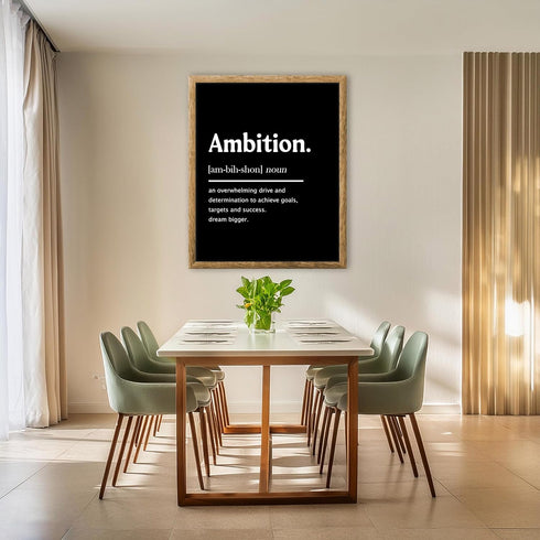 Posterizer 1 pcs-Meaning Of Ambition-Dream Bigger-Motivational & Inspirational Art-Gift for Entrepreneurs-Decor for Home & Office- unframed wall a...