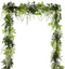 DearHouse 4Pcs 6.6Ft/Piece Artificial Flowers Silk Wisteria Garland Artificial Wisteria Vine Rattan Silk Hanging Flower for Home Garden Outdoor Ce...