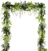DearHouse 4Pcs 6.6Ft/Piece Artificial Flowers Silk Wisteria Garland Artificial Wisteria Vine Rattan Silk Hanging Flower for Home Garden Outdoor Ce...