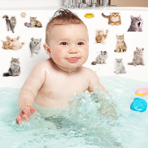 20 Pcs Cat Thick Gel Clings Kitten Window Gel Clings Decals Stickers for Kids Toddlers and Adults Cute Reusable Window Clings for Home Airplane Cl...