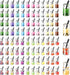 Hicarer 104 Pcs Milk Tea Charms Mini Colorful Bottle Charms Fruit Juice Pendant for DIY Jewelry Craft Earring Keychain...