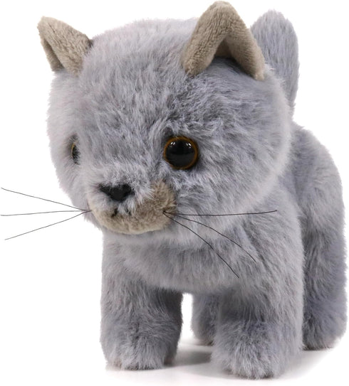 Ice King Bear Fluffy Little Cat Stuffed Animal Small Plush Toy 6 Inches (Gray)...