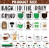 Coffee Bulletin Board Set Coffee Cup Classroom Decorations Hot Cocoa Cutouts Green Coffeehouse Crafts for Teachers Students Back to School kinderg...