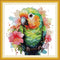 CROSSDECOR Stamped Cross Stitch Kits Full Range of DIY Needlepoint for Adult Beginners Parrot Pattern, for Gift and Home Decor 14CT 2 Strands 16.9...