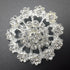 Brooches and Pins for Women, Lot 24pc Silver Color Clear Rhinestone Crystal Flower Brooch Pin DIY Wedding Bouquet Broaches Set...