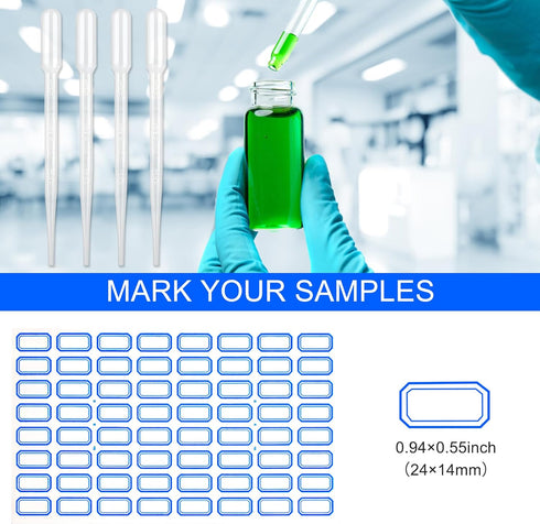 10PCS 4ml Clear Glass Vials with Screw Caps and PE pad, 1 Dram Small Lab Sample Vials with Lids, Leak-Proof Liquid Storage Empty Vial (with Droppe...