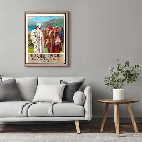 Posterizer 1 pcs-Peter's great confession poster-Religious Posters-Gifts for Christians -Decor for Church, Sunday School Classroom- unframed wall ...
