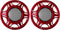 X AUTOHAUX 2pcs 6 Inch Car Metal Audio Speaker Grill Cover Mesh Woofer Horn Guard Decorative Circle Grille Protector Red...
