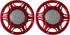 X AUTOHAUX 2pcs 6 Inch Car Metal Audio Speaker Grill Cover Mesh Woofer Horn Guard Decorative Circle Grille Protector Red...