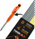THORVALD 12 Leads Carpentry Pencil - Incl. 8 Grey + 4 Yellow - Strong 2.8 mm Leads for Mechanical Pencils/Wood - Metal - Concrete - Tile...