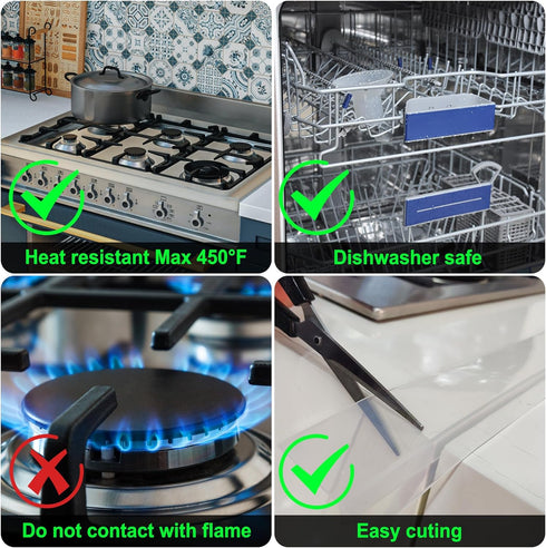 Silicone Stove Counter Gap Cover Kitchen Counter Gap Filler Transparent 25" Long Gap Filler Sealing Spills between Kitchen Appliances Washing Mach...