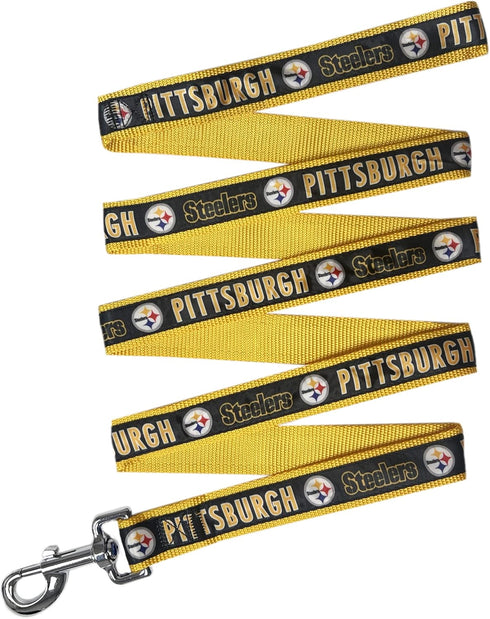 NFL PET Leash Pittsburgh Steelers Dog Leash, Medium Football Team Leash for Dogs & Cats. A Shiny & Colorful Cat Leash & Dog Leash Licensed by The ...