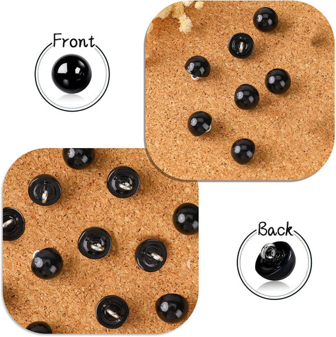 50Pcs 10mm Black Buttons, Round Pearl Buttons, Earl Decorative Buttons, Buttons for Sewing, Sewing Buttons, Half Ball Pearl Buttons Round Shape Pe...