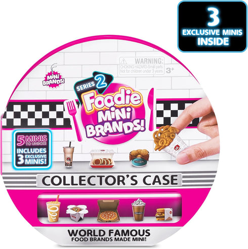 Mini Brands Foodie Series 2 Collector's Case by ZURU Real Miniature Fast Food Brands Collectible Toy, 5 Mystery Brands for Girls, Teens, Adults, C...