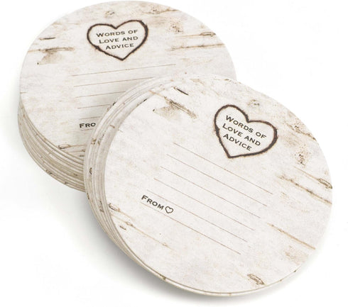 Wood Grain Design Words of Advice Coasters, Set of 25...