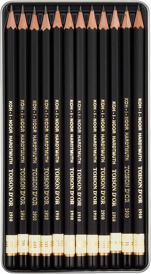 Koh-I-Noor TOISON D'OR 8B-2H Graphite Pencil (Pack of 12)...