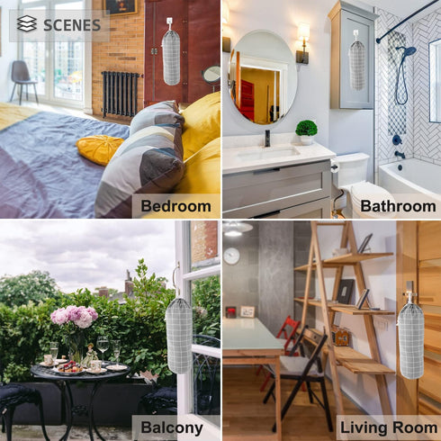 SYIPO Plastic Bag Holder, Wall Mount Organizer, Shopping Bags Carrier, Washable Large Grocery Storage Dispenser for Home Kitchen Travelling, Free ...