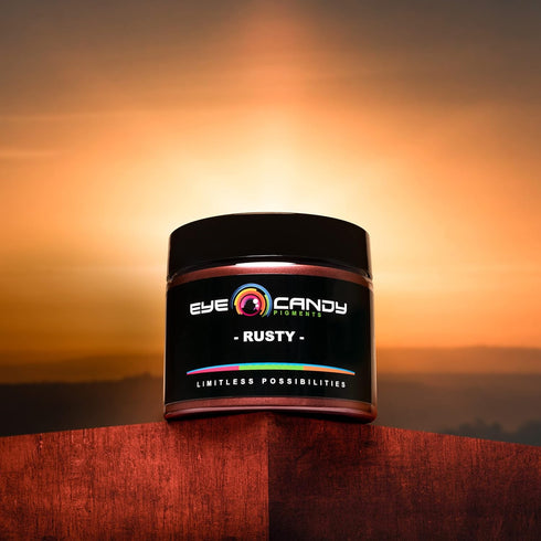 Eye Candy Pigments Premium Red Mica Powder - Rusty (25gr) - for Epoxy, Resin, Soap, Paint, Woodworking, Acrylic Pouring, Bath Bombs, Fishing Lures...
