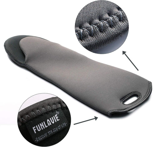 1 PC Oven Mitt 4.5mm Neoprene Oven Glove Extra Long Non-Slip Heat Resistant - FUNLAVIE...