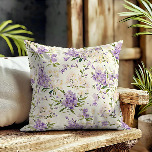 Spring Summer Pillow Covers 18x18 Inch Set of 4, Rhododendron Flower Plant Throw Pillows Case, Seasonal Floral Outdoor Decorative Square Linen Far...