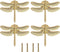 4PCS Dragonfly Knobs Handles Unique Dragonfly Shape Decorative Handles with Mounting Screws Furniture Hardware Accessories for Cabinet Wardrobe Dr...