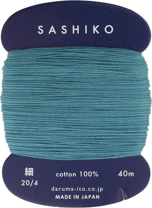 Sashiko Thread Thinner Weight 40m Col. 205 -Oriental Blue- Japanese Embroidery & Quilting by Yokota...