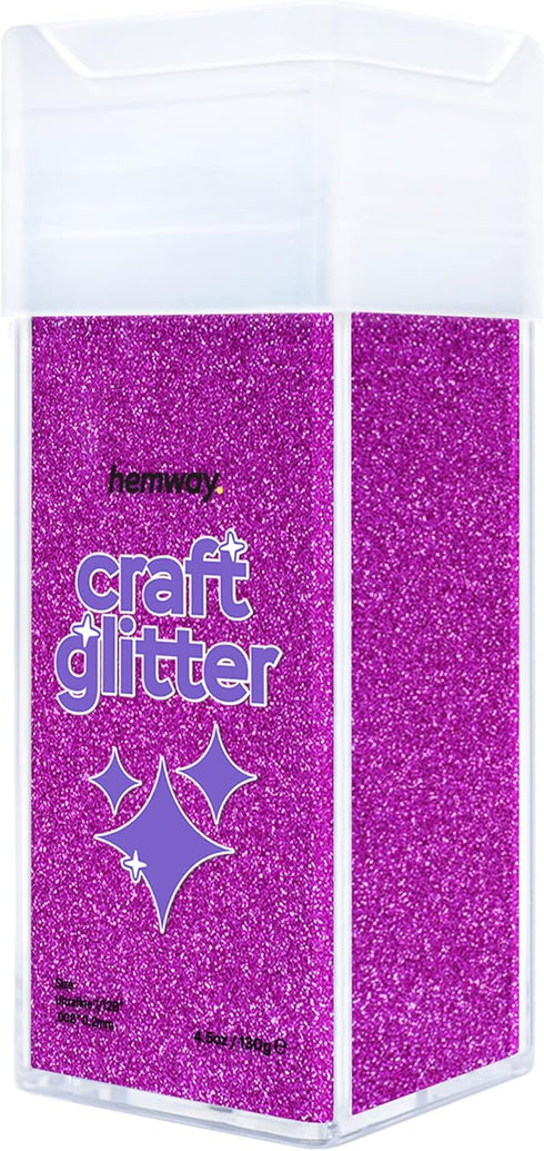 Hemway Craft Glitter Shaker 130g / 4.6oz Glitter for Arts, Crafts, Resin, Tumblers, Nails, Painting, Decoration, Festival, Cosmetic, Body - Ultraf...
