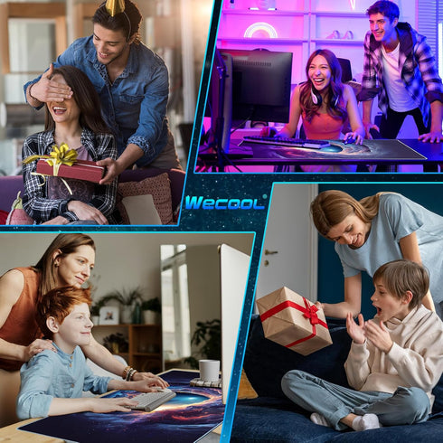 Large Gaming Mouse Pad, Technological Nebula Style Professional Gaming Mousepad, Non-Slip Waterproof Rubber Base Mouse Pad for Gaming & Office & H...