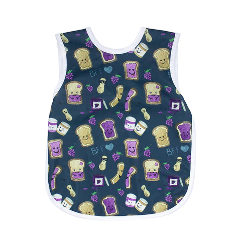 BapronBaby PBJ Pals Bapron - No Neck Tie Safer Bib for Baby & Toddler - Soft Waterproof Stain Resistant - Machine Washable - Sz Baby/Toddler 6m-3T...