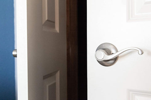 Design House 781815 Scroll Door Lever, Satin Nickel, Dummy/Decorative...