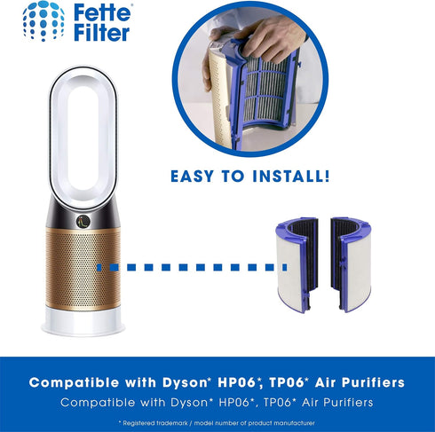 Fette Filter - Premium Air Purifier Filter Replacement Compatible with Dyson HP06, HP09, TP06, TP09, PH01, PH02, PH03, PH04, HP07, TP07 (Part No.9...