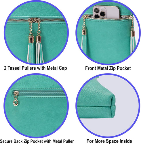 Solene Womens Lightweight Medium Crossbody Purse with Tassel, Perfect Size Crossbody Bags for Daily Use, travel...