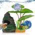 COOSPIDER Betta Fish Leaf Pad Hammock Aquarium Decoration Cichlid Fish Tank Resin Rock Mountain Cave Ornaments Fish Bowl Decorations for Sleeping ...