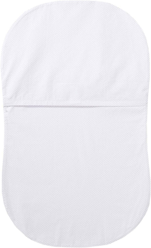 HALO BassiNest Fitted Sheet – 100% Cotton, Soft and Breathable Bassinet Sheet for Babies, 30” x 16” Pre-Shrunk Sheet, Grey Pin Dot...